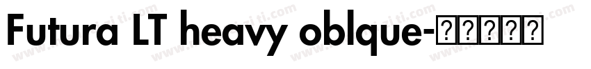 Futura LT heavy oblque字体转换